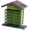 Gray/Lime, variant on Amish-Made Double Suet Bird Feeder, Eco-Friendly Poly Lumber Tudor Brown/Weathered Wood