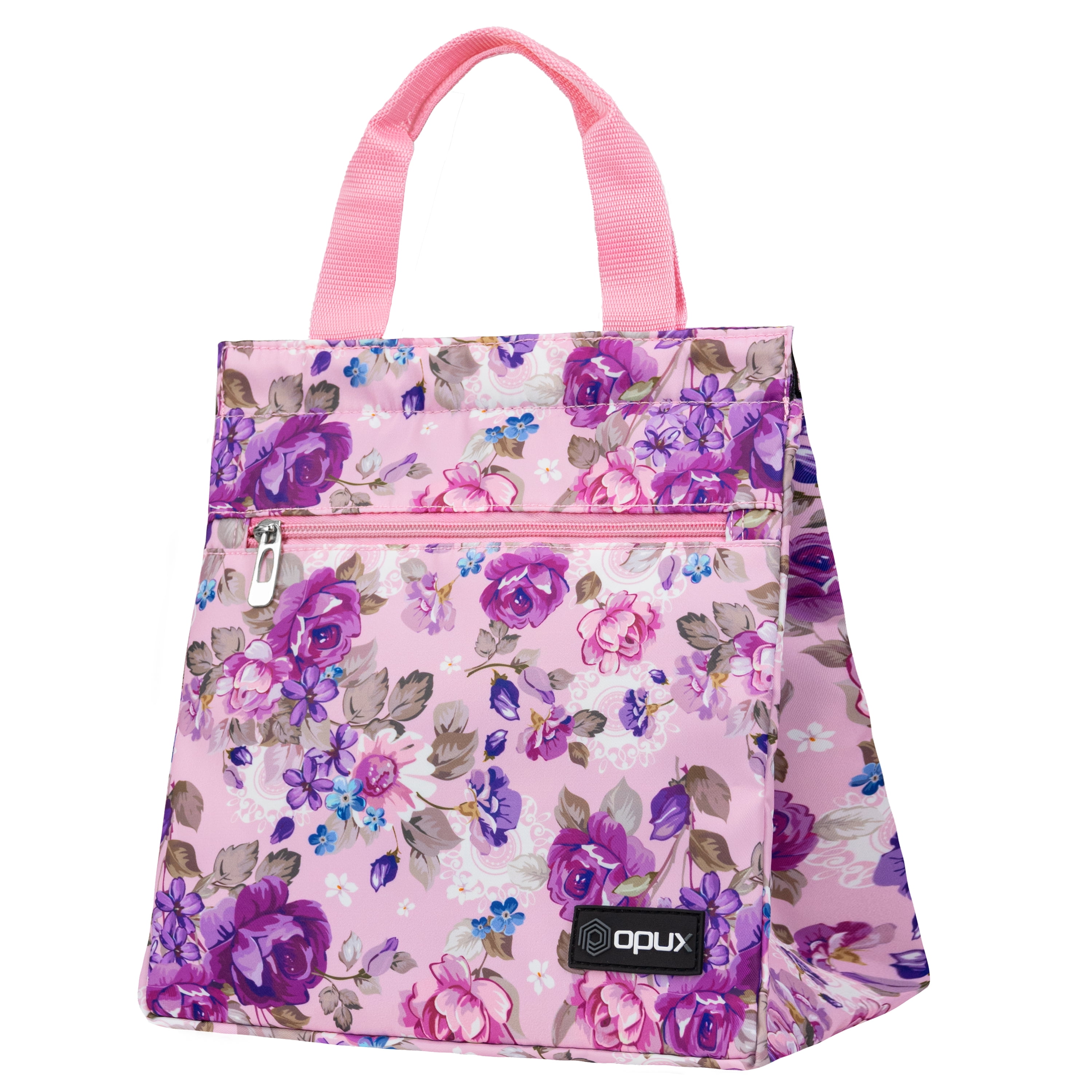 Shoulder Tote Bag Purple Background Romantic Floral Office Shoulder Bag Tote Bags for Girls Large Capacity Water Resistant with Durable Handle