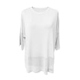 thumbnail image 5 of Loopsun Womens Summer Tops Plus Size, T Shirts for Women, Women's Round Neck Short Sleeve Solid Casual T Shirt Top White, XL, 5 of 5