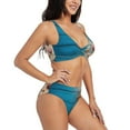 thumbnail image 2 of Daiia Shells and Starfish Women's Bikini Set Two Piece Swimsuit High Waisted Bikini Adjustable Straps Bikini Perfect for Beach, Pool, and Summer Vacation-Medium, 2 of 9