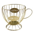 thumbnail image 4 of jifeng Coffee Pod Holder Mug Cup Organizer Storage Basket Bowl Large Capacity Golden, 4 of 8