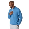 thumbnail image 3 of Hanes EcoSmart Men’s Fleece Quarter-Zip Pullover Denim Blue L, 3 of 6
