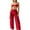 Women's Bikini Swimsuits-Z47 Red, variant on Mifsaly 3 Piece Swimsuits for Women Ruffle Wide-Leg Pants Vacation Beach Cover-Up Matching Outfit Summer Tankini Swimsuit Lightweight Swimming L