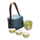 thumbnail image 4 of Juego de tetera de cerámica, taza de té de porcelana con infusor y colador, juego de té Kung Fu B, 4 of 9