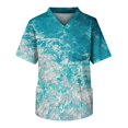 thumbnail image 1 of Men's Short Sleeve V Neck Print Chest Pocket Carer Top 4XL, 1 of 3