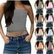 thumbnail image 1 of Camisas de maestra,Top de tubo sin tirantes para mujer, top corto de punto con escote palabra de honor, poliéster y elastano suave y elástico, ropa informal para salir, sopatenor, 1 of 9