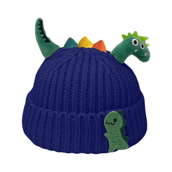 Winter Baby Beanie Pompom Knitted,Baby Winter Hat Soft Warm Knitted Cute Dinosaurs Boys Girls,Girls Hat Toddler Hats(Size:6-48 Months)