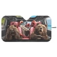 thumbnail image 3 of Xixirimido Windshield Sunshade for Car Foldable Front Window Cover Sun Shade Sun Visor Block UV Rays Universal Fit Automotive Accessories, Cute Cartoon Bears, 3 of 8