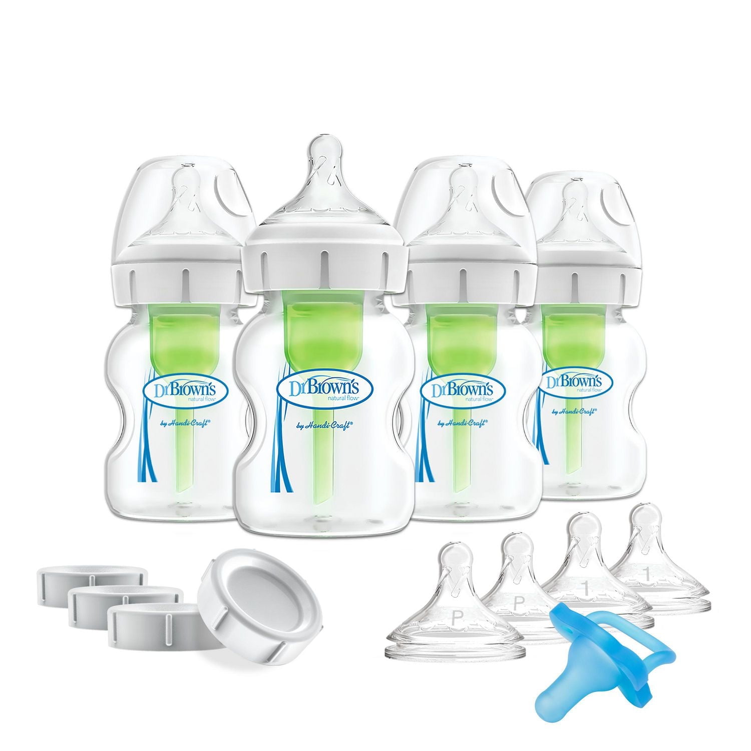 Dr. Brown's Natural Flow Anti-Colic Options+ Wide-Neck Breast to Bottle Pump and Store Feeding Set, 5 oz