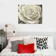 thumbnail image 5 of JRXY  Framed White Flower Wall Art Blooming Floral Canvas Wall Decor Abstract Rose Flowers Pictures Modern Giclee Print Artwork for Living Room Bedroom Bathroom,  pattern1, 5 of 5