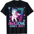 thumbnail image 1 of T-Shirt de Fête pour Fille de 7 Ans avec Fil Dentaire Licorne - Noir - m, 1 of 4