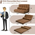 Moccha Folding Floor Sofa Bed 6Position Adjustable Lazy Sofa with 2