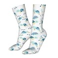 thumbnail image 5 of Bingfone Sea Turtle Prirnt Women's Men's Fun Pattern and Solid Crew Socks-1 Pair Pack-Cool & Classic Novelty Design Gifts, 5 of 7