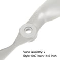 thumbnail image 4 of Uxcell 4Pcs RC Propellers 2 Vane Blades Props 10x7", 11x7" Grey with Adapter Rings, 4 of 7