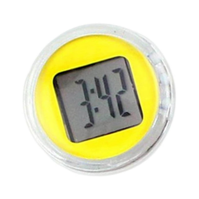 Motorcycle Clock Motorcycle Handlebar Clock Sticky Universal Motorbike on Watch for SUV Auto Yellow