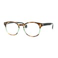thumbnail image 2 of Trendy Hipster Keyhole Horn Rim Colorful Reading Glasses Green +3.25, 2 of 4