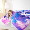 thumbnail image 5 of Manfei Fantasy Sea Turtle Bedding Comforter Set for Girls, Magical Castle Queen Bedding Sets, Stars Reversible 7pcs, 5 of 6