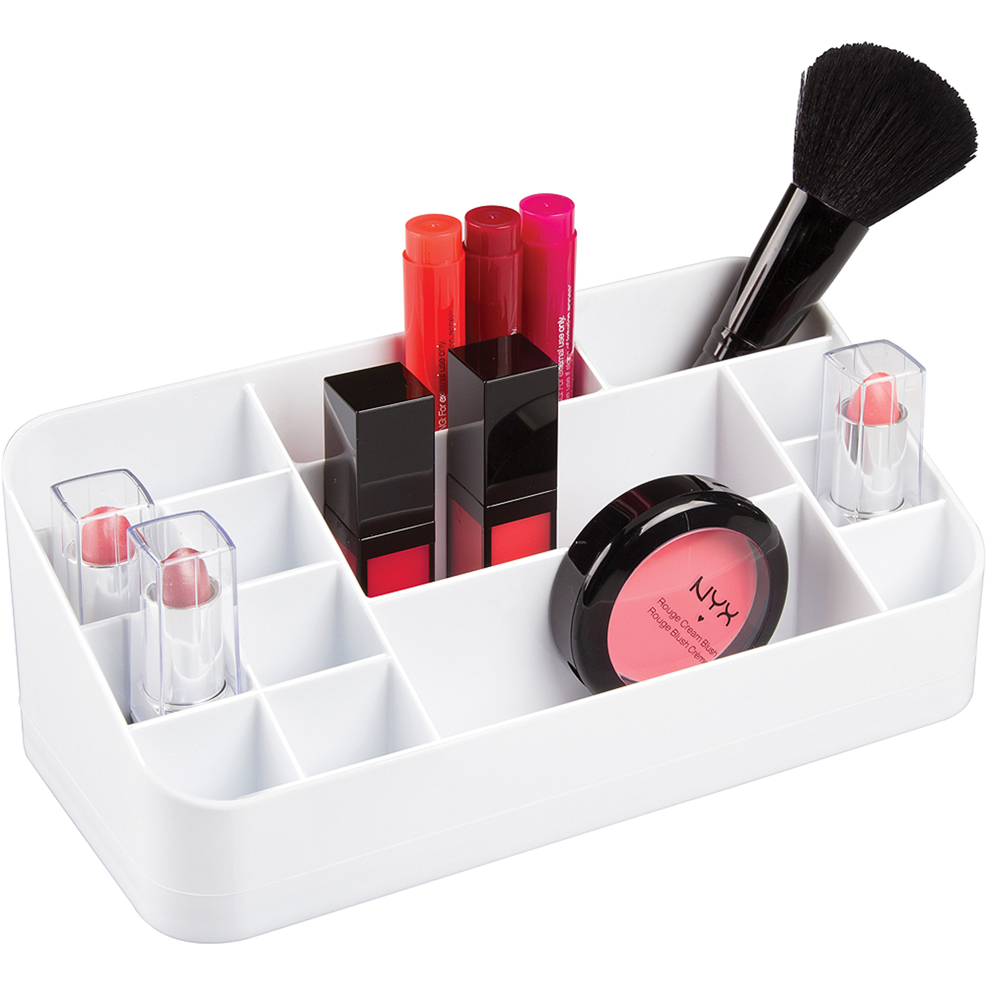 iDesign Clarity Cosmetic Organizer for Vanity Cabinet to Hold Makeup, Beauty Products, Lip Sticks, White - image 4 of 6