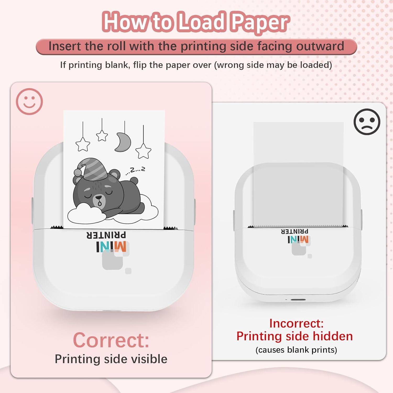 Sticker Printer - Bluetooth Inkless Printer&Sticker Maker with 13 Rolls Paper,Wireless Thermal Printer for iPhone/Android,Compact Print Pod for Notes,Journals,DIY,Kids Crafts&Unique Gift
