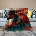 thumbnail image 2 of COMIO Horse Blanket - Horse Print Blankets - Horses Print Throw Blanket, Watercolor Horse Blanket, Red Horse Blanket Soft, Horse Print Throw Blanket for Couch Sofa Chair Bed Decor, 2 of 6