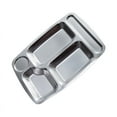 thumbnail image 3 of Lightweight 304Stainless Steel Plate Rectangular Divided Plate Dinner Tray C03, 3 of 6