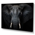 thumbnail image 2 of Designart "Black And White Elephant Beauty Of Strength VI" Animals Canvas Print, 2 of 5