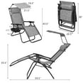 Devoko Patio Zero Gravity Chair Outdoor Folding Recliner Lounge Chair