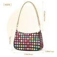 thumbnail image 3 of FORMRS Womens Shoulder Bag with Chain Strap Clutch Purse Cute Tote Handbag, Colorful Block Pattern, 3 of 7