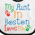thumbnail image 4 of Inktastic My Aunt in Boston Loves Me Boys or Girls Baby Bib, 4 of 4
