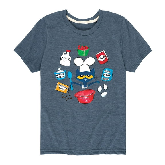 Pete The Cat - Baking Ingredients Kids - Toddler Short Sleeve Graphic T-Shirt