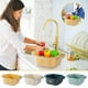 thumbnail image 1 of Fiudx Cesta de Drenaje de Doble Capa, Apta para Uso Alimentario, Cesta para Lavar Verduras, Contenedor para Refrigerador, Fregadero Multiusos, Organizador de Cocina de Plástico, Fácil de Limpiar, 1 J, 1 of 2