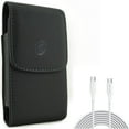 thumbnail image 1 of 10ft Long Type-C Cable w Case Belt Clip for Samsung Galaxy S20 Fan Edition - Fast Charger Cord PD Power Wire, Leather Holster Cover Pouch fits Galaxy S20 FE (Fan Edition), 1 of 11