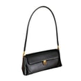 thumbnail image 3 of Bolso de mano de piel sintética para mujer, tipo sobre, con asa superior, ideal para ir al trabajo. Negro, 3 of 8