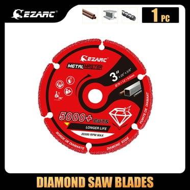 EZARC Diamond Cutting Wheel 3 x 3/8 Inch for Metal, Cut Off Wheel with 5000  Cuts on Rebar, Steel, Iron and INOX