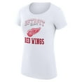 thumbnail image 2 of Women's G-III 4Her by Carl Banks White Detroit Red Wings Super-Slim Fit Lightweight Team Logo Graphic T-Shirt, 2 of 3
