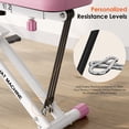 thumbnail image 5 of SogesPower Squat Machine Rowing Machines for Home, Foldable Fitness Rowing Machine Row, Ride Squat Machine with Adjustable 2 Resistance Bands for Workout Exercise, 330 lbs Weight Capacity, Pink, 5 of 8