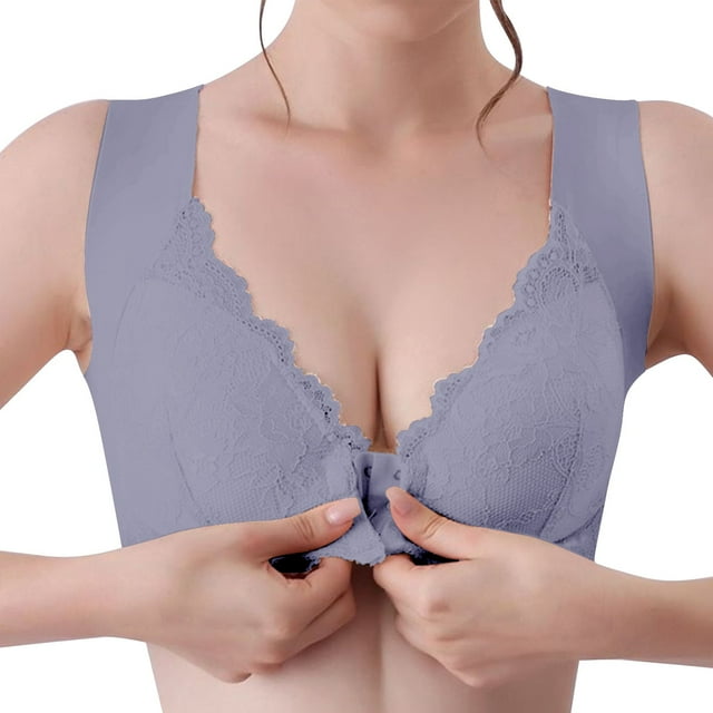 Front Closure Bra For Womens Lace Comfort Wireless Full Coverage Womans Sleep Bra