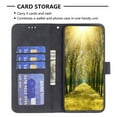 thumbnail image 3 of Allytech Compatible with iPhone 14 Pro Max Case 6.7 inch 2022, PU Leather Card Slots Magnetic Closure Wallet TPU Bumper Shockproof Case for iPhone 14 Pro Max 5G, Black, 3 of 4