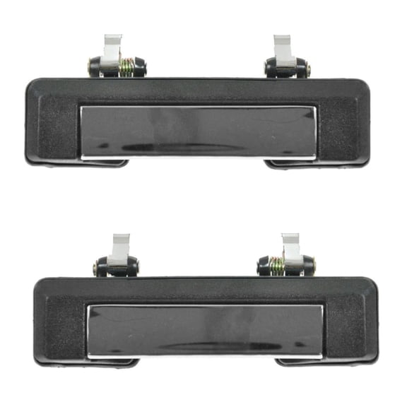 DAMAIJOY Car Door Handle Exterior Front Rear Left Right 2pcs Chrome Black for Nissan for Sentra GXE 1987-1988 & E 1987-1989 & Base/SE/XE 1987-1990 27367769