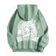 thumbnail image 4 of Sudadera con capucha rosa Gotyou con cremallera gráfica para mujer 2024 Manga larga Verde S, 4 of 4