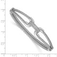 thumbnail image 2 of Sterling Silver Polished CZ Woven Flexible Cuff, 2 of 2