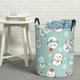 thumbnail image 6 of ZICANCN Snowman Laundry Basket Organizer, Dirty Clothes Hamper for Bathroom Bedroom Laundry Room, Medium Size, 6 of 7