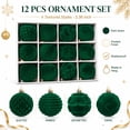 thumbnail image 2 of KuKeDi 12 Pack Christmas Ornaments Balls, 2.36 Inch Flocked Christmas Tree Decorations, 2 of 7