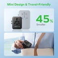 thumbnail image 3 of Universal Travel Adapter 7-in-1, All-in-one European Travel Plug Adapter with 3 USB-C PD & 2 USB-A QC & 2AC, International Power Adapter Outlet for Travel UK/EU/AUS/JP, Travel Essentials(Black), 3 of 4