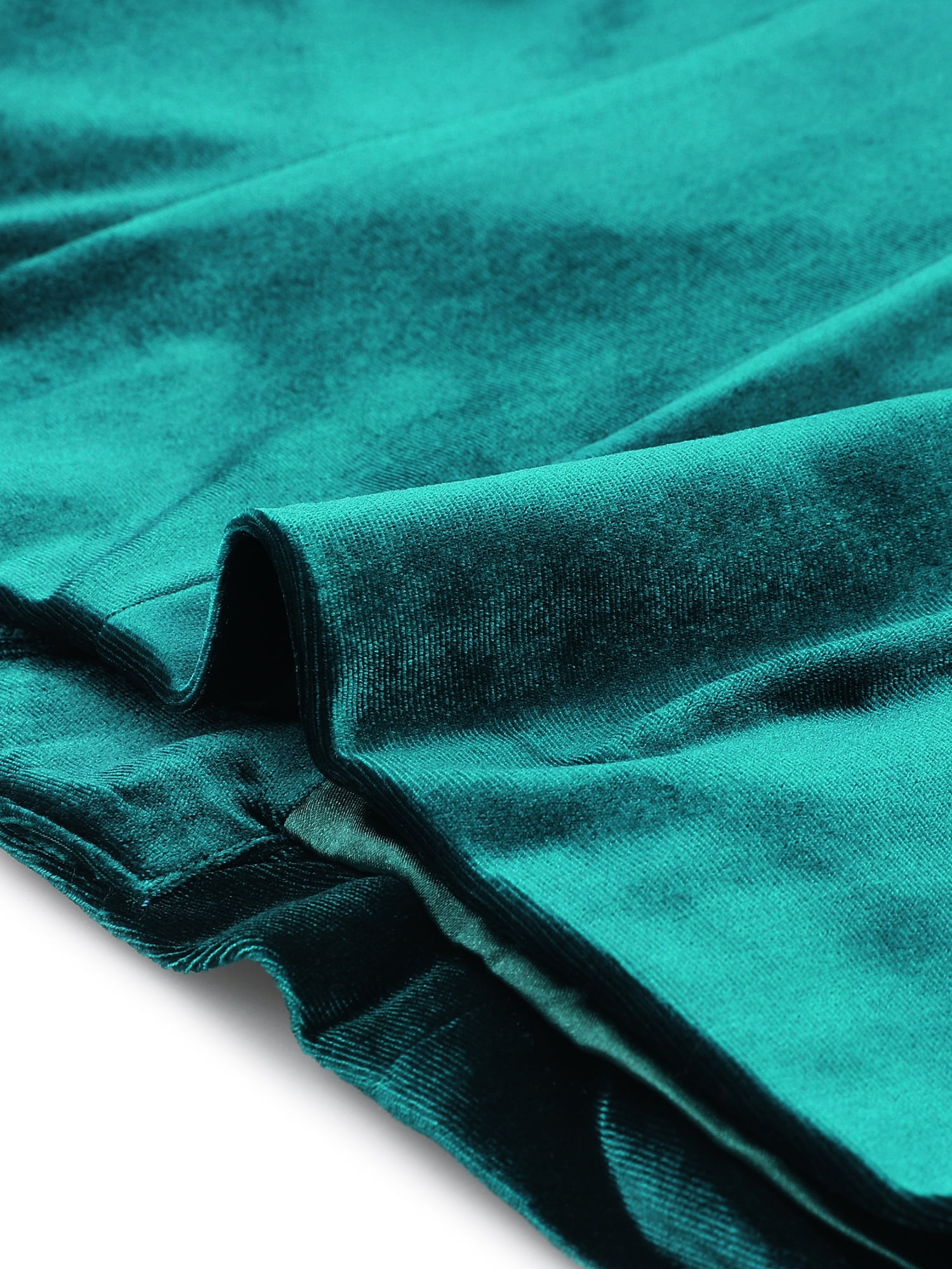 DARING DIVA Women's Notched Lapel Button Front Office Velvet Blazer S Emerald Green