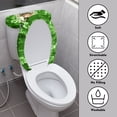thumbnail image 3 of HELLHERO St Patrick Highland Cattle Round Toilet Lid Dust Cover 17"x21" Soft Easy Care for Bathroom, 3 of 8