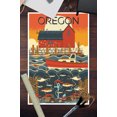 thumbnail image 3 of Oregon, Nautical Geometric (12x18 Wall Art Poster, Room Decor), 3 of 3