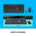 thumbnail image 3 of Logitech MK540 Advanced Wireless Keyboard & Mouse Combo Travel Home Office Modern Bundle for PC & Laptop, Pack of 8, 3 of 10