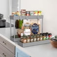 thumbnail image 4 of Carrito de almacenamiento Simple Houseware de 3 niveles, delgado y estrecho, gris, 4 of 9