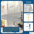 thumbnail image 5 of KeepTech 34X72” 34-35.5”Wx72”H Frameless Bifold Shower Door,Chrome Finish,1/4” (6mm)SGCC Clear Tempered Glass,Panel Bifold Swing Shower Doors,Reversible Installation,ANSI Certified,Rollers Style, 5 of 9